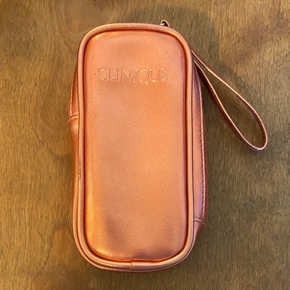 Clinique Metallic Orange Phone Pouch